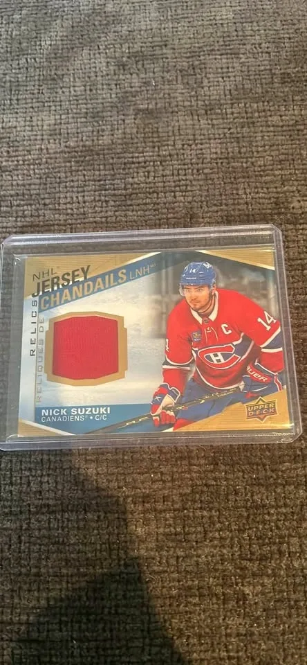 Upper Deck Tim Hortons Nick Suzuki Canadiens Jersey Relic Card