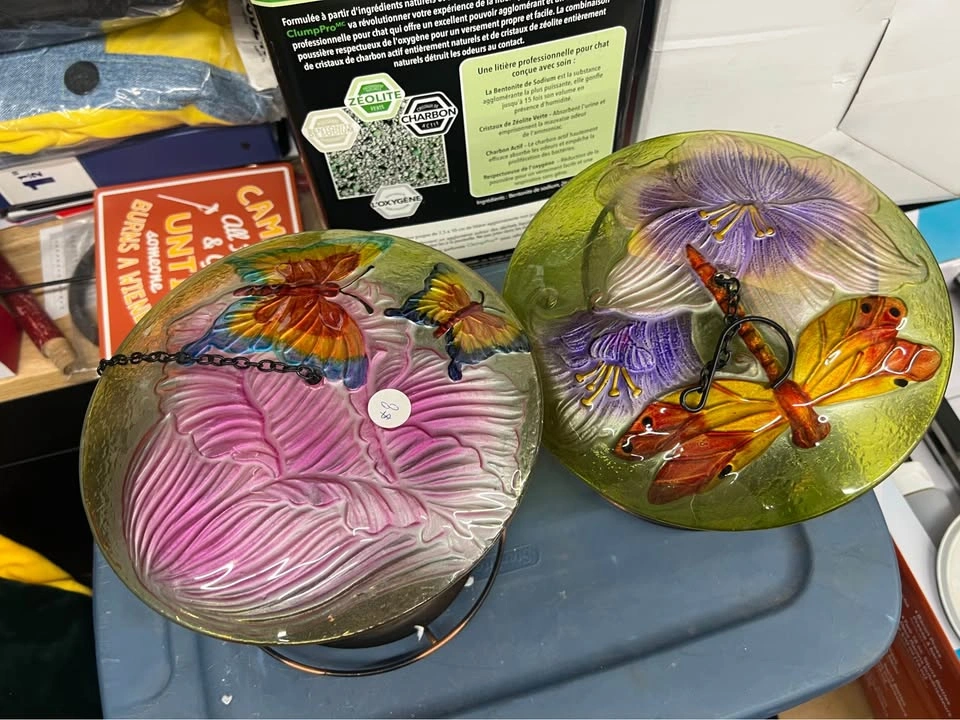Butterfly and Dragonfly Glass Bird Feeders - photo 2