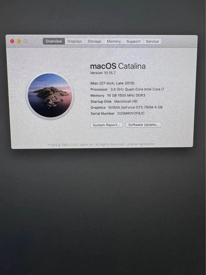 Apple iMac (27-inch, Late 2013) OS Catalina - photo 2