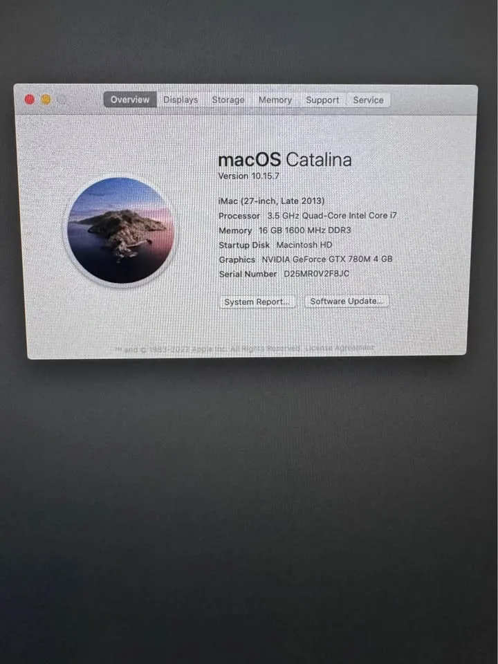 Apple iMac (27-inch, Late 2013) OS Catalina - photo 2