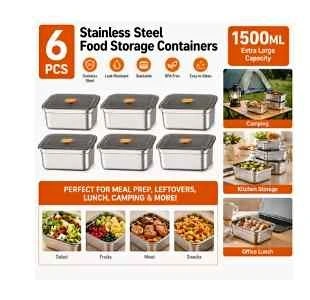 Brand new Large capacity 1500ml airtight stainless steel contain