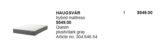 IKEA Queen Mattress & Protector