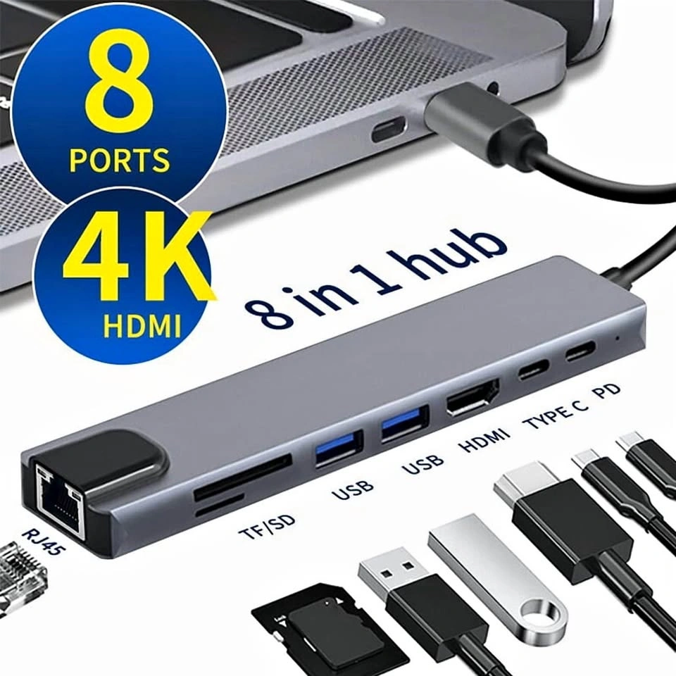 Brand new 8 in 1 USB C Hub with 4K HDMI