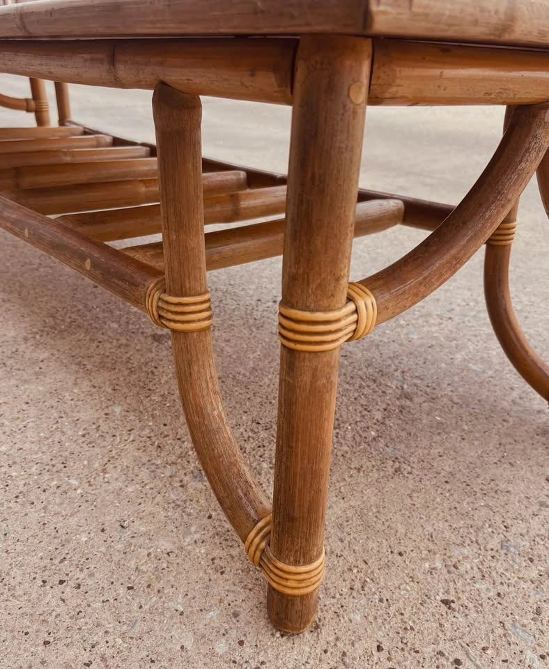 Vogue Rattan MidCentury Coffee Table Bamboo And Formica - photo 5