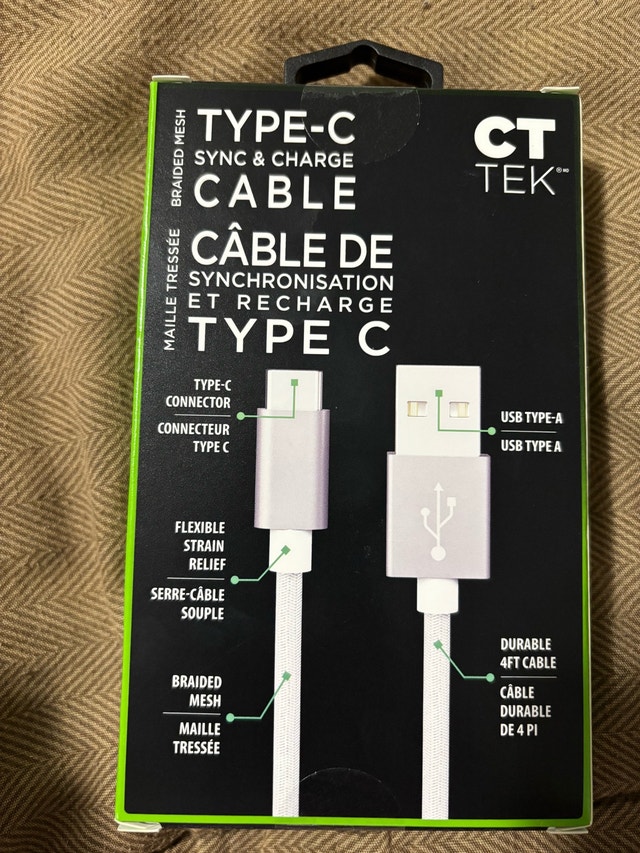 CTek Type-C Sync & Charge Cable - 4ft Braided Mesh - photo 3