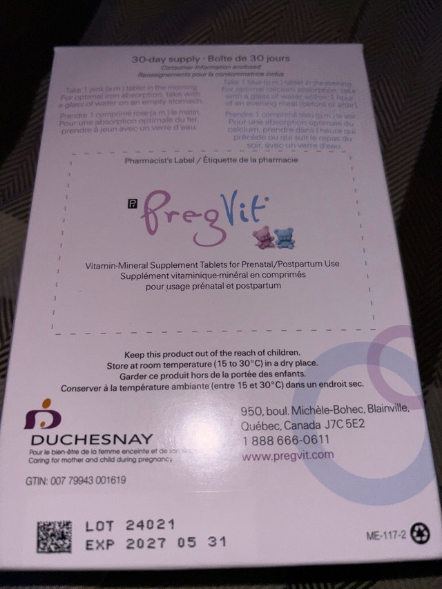 PregVit Vitamin Supplements
