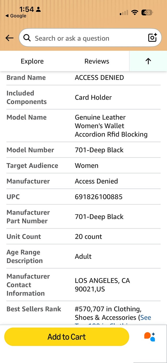 Access Denied Wallet- Giftable with box - photo 5