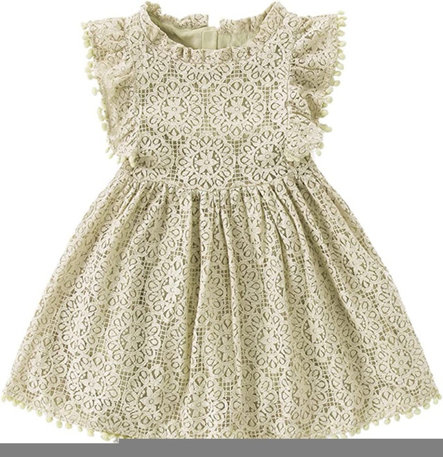 NEW 12-18mths & 5-6 Cream CSBKS Toddler Dress Pompoms Lace - photo 3