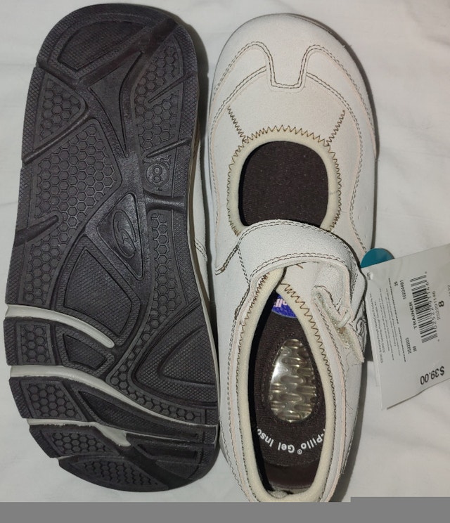 NEW 8 Dr Scholls Air-Pillo Gel White Velcro Sneakers - photo 2