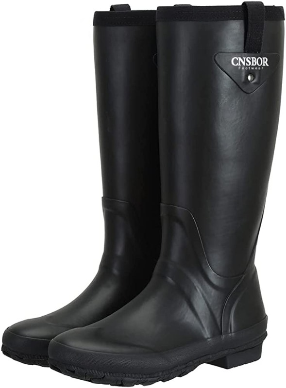 NEW 6 CNSBOR Tall Rain Boots for Women, Waterproof Original