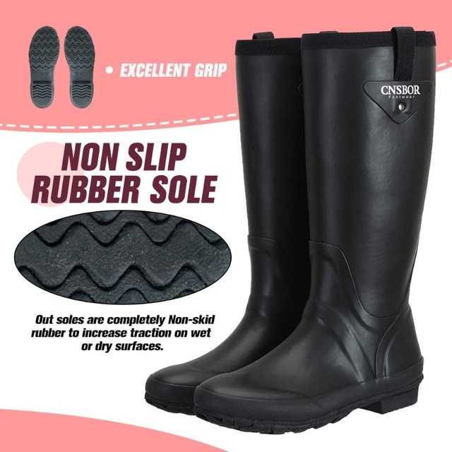 NEW 6 CNSBOR Tall Rain Boots for Women, Waterproof Original - photo 4