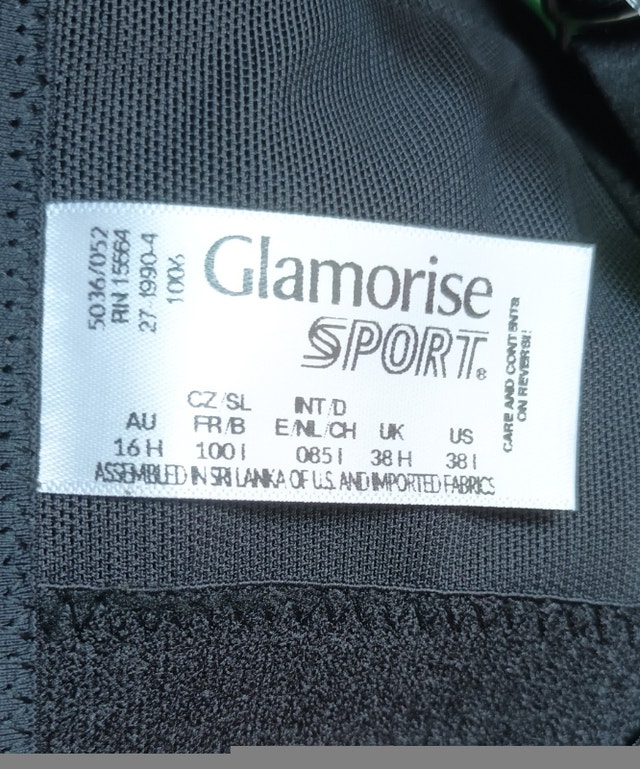 NEW 38I Black Glamorise Womens Full MagicLift Seamless Sport Bra - photo 3