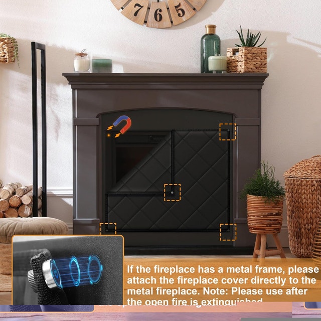 NEW MyLifeUNIT Magnetic Fireplace Blanket Cover, 45 x 34 - photo 2