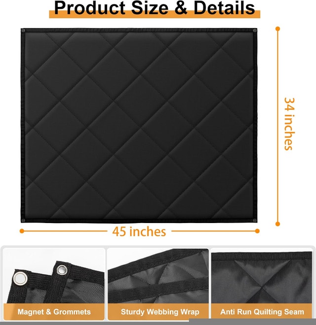 NEW MyLifeUNIT Magnetic Fireplace Blanket Cover, 45 x 34 - photo 4