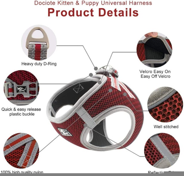 NEW Medium Dog and Cat Universal Harness with Leash - photo 4