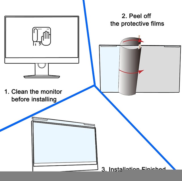 NEW 22" Blue Light Screen Protector For Eye Fatigue - photo 4