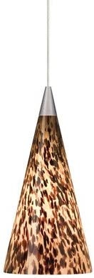 NEW TIELLA TAOS Pendant Lighting FRIT GLASS & SATIN NICKEL FINIS
