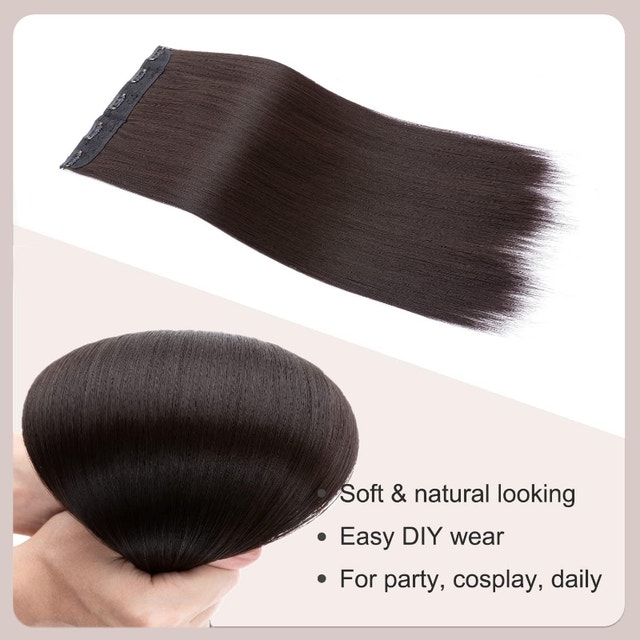 NEW Hairro 26" 3/4 Full Head 5 Clip on Synthetic Hair Extension - photo 4