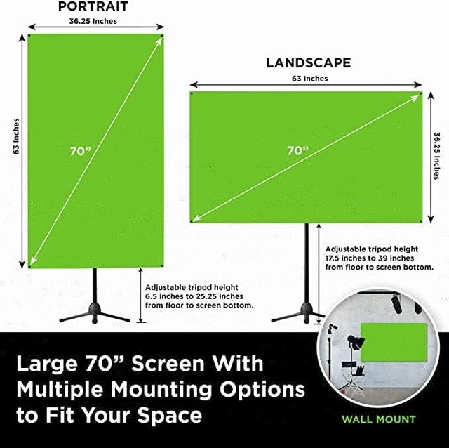 NEW Valera Explorer 70 Inch Portable Green Screen Backdrop - photo 2