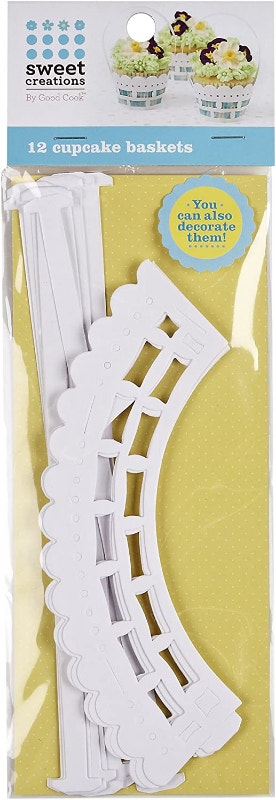 NEW Sweet Creations 12 Count White Baking Cupcake Basket Wrap - photo 3