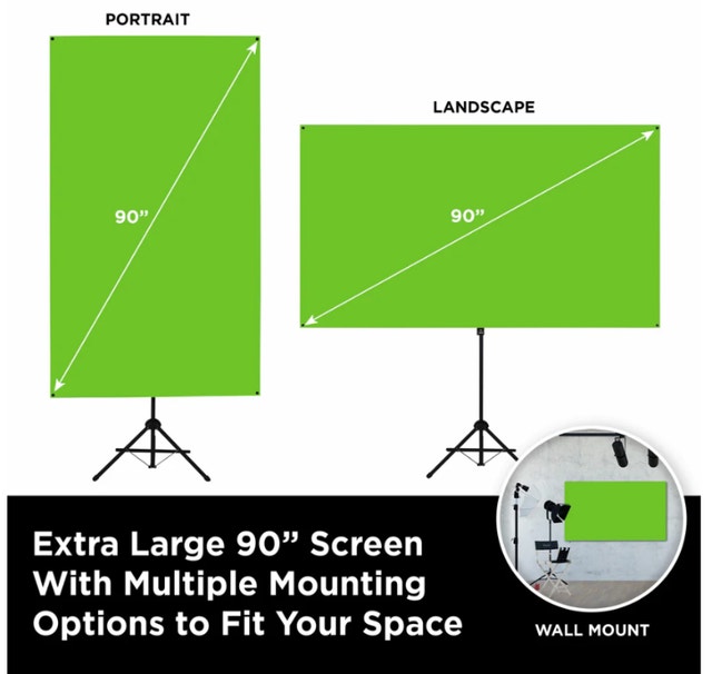 NEW Valera Explorer 90 Inch Portable Green Screen Backdrop