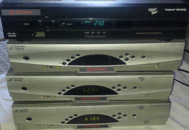 4 Rogers PVR's - Scientific Atlanta 8300 & Cisco Explorer 8642HD