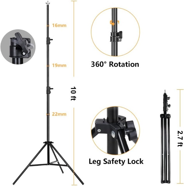 10ft x 10ft Photo Backdrop Stand Kit - photo 2
