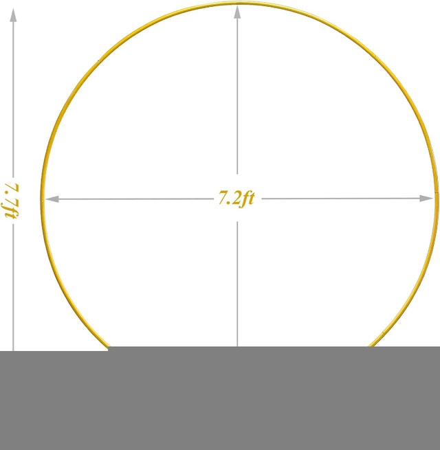 NEW LANGXUN 7.2ft Gold Metal Round Balloon Arch Kit - photo 2