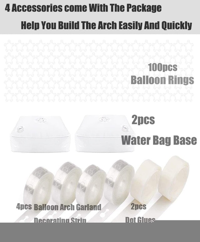 NEW LANGXUN 7.2ft Gold Metal Round Balloon Arch Kit - photo 3
