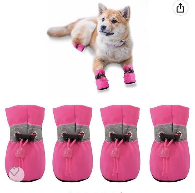 NEW YAODHAOD Size 2 Pink Shoes Boots Small Dogs, Hot Pavement