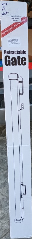 NEW WHITE 42" Extra Tall x 63" Wide Retractable Baby/Pet Gate - photo 4
