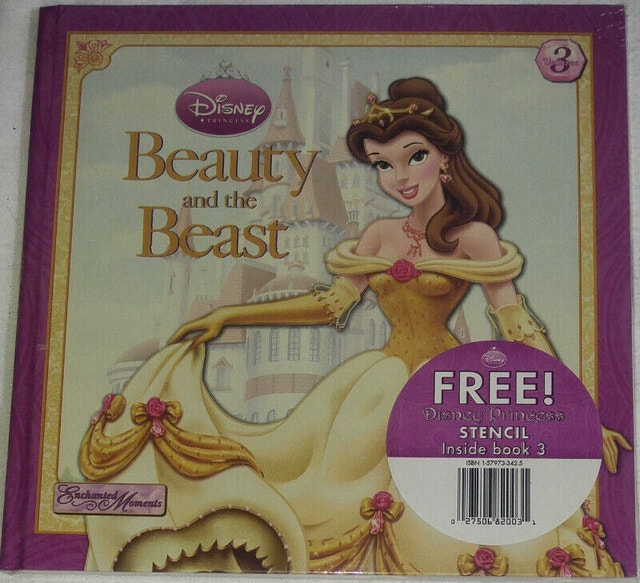 NEW Beauty and the Beast Hard Cover Book Includes Stencil Sealed