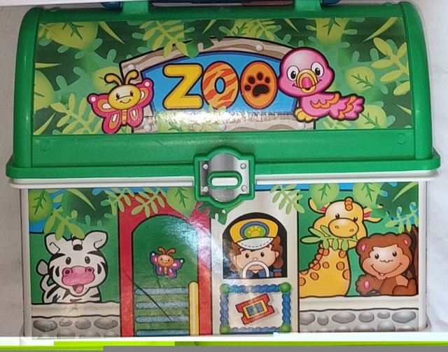 Vintage Fisher Price Little People Play N Go Lunch Boxes - Zoo - photo 2