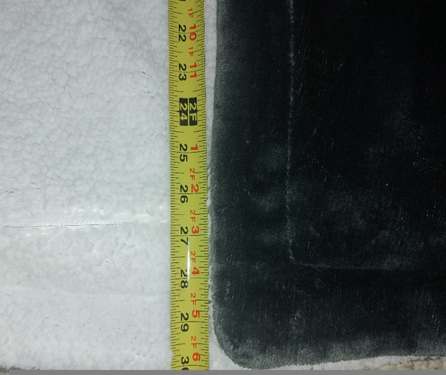 NEW 24x30" Grey Fur & White Sherpa Pillow Cases 20x26" Inserts - photo 4