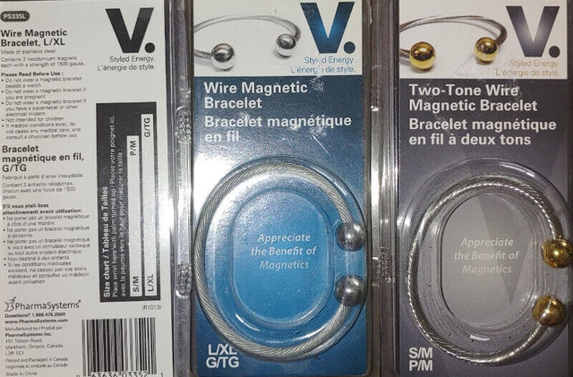 Two-Tone Wire Magnetic Bracelet by V. PharmaSystems S/M & L/XL - photo 2