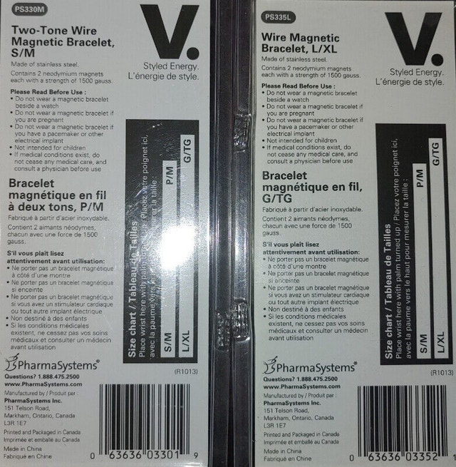 Two-Tone Wire Magnetic Bracelet by V. PharmaSystems S/M & L/XL - photo 3