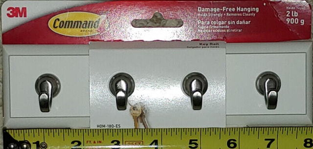 NEW Command Key Rail, Quartz, 1-Rail, 6-Strips, Organizer - photo 2