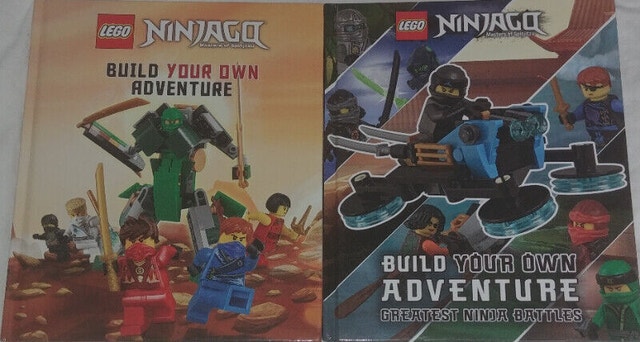 3 Lego City & Ninjago Build Your Own Adventure Hard Cover Books