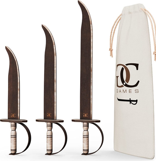 NEW CG GAMES Engaging Wooden Pirate swords for Kids 3 Pack Eco