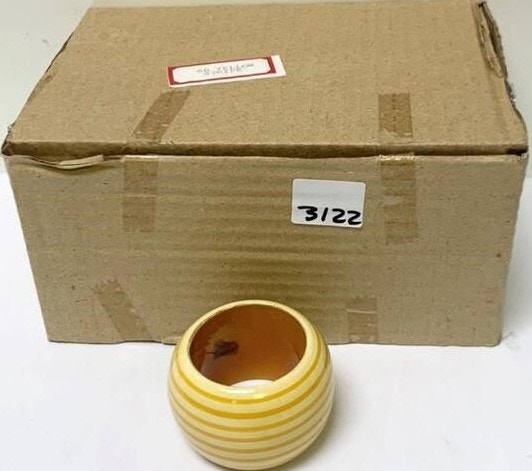 NEW Pack 12 Wooden Napkin Holders - Yellow & Blue - photo 2
