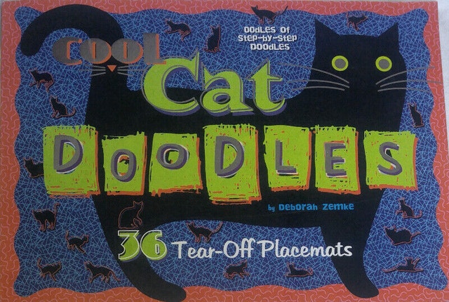 Cool Cat Step by Step Doodles Book, 36 Tear-Off Placemats