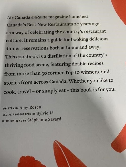 NEW Canada’s Best New Cookbook HARDCOVER - photo 2