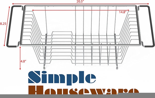 NEW SimpleHouseware Over Sink Counter Top Dish Drainer - photo 2
