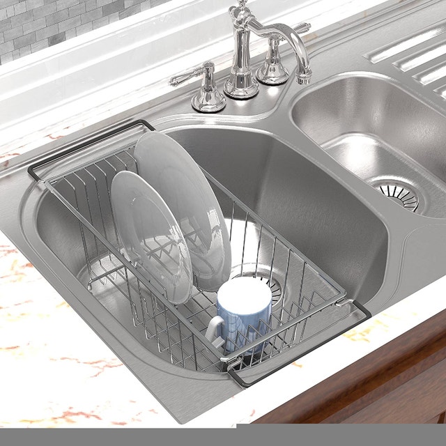 NEW SimpleHouseware Over Sink Counter Top Dish Drainer - photo 3