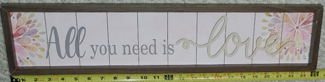NEW Rustic Picture Frame All you need is Love