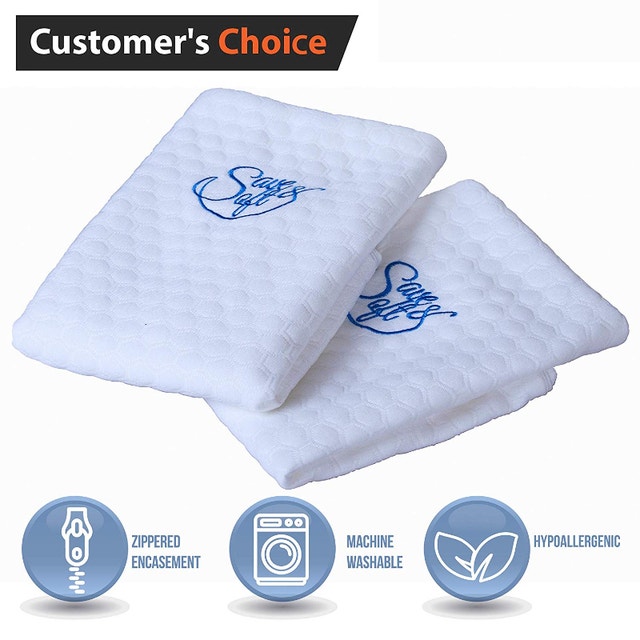 NEW 2 Pack of White Soft Pillow Cases - 60x40x14cm