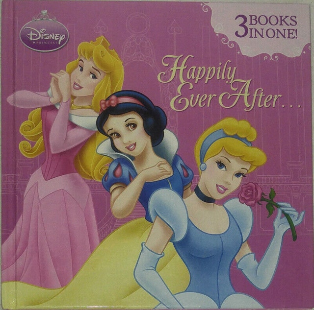 Disney Princess Happily Ever After 3 in 1 Hard Cover Book