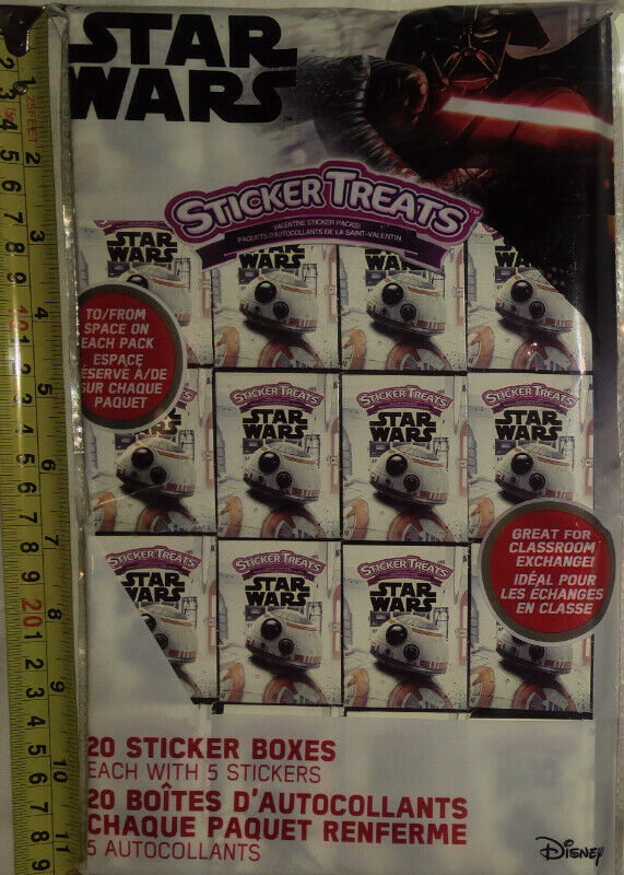 Star Wars 20 Count Stickers Treats Valentine Boxes by Disney - photo 2