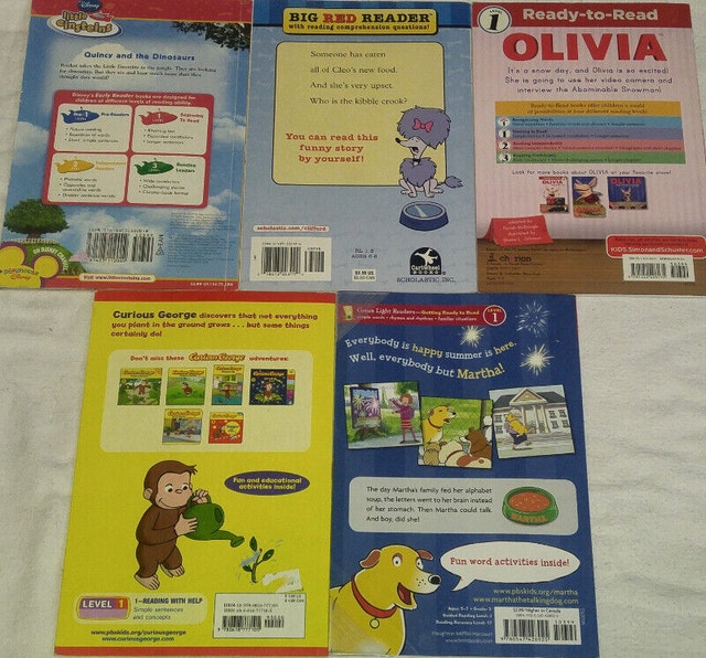 Qty 5 x Reading Books - Little Einsteins, Clifford, Olivia - photo 2