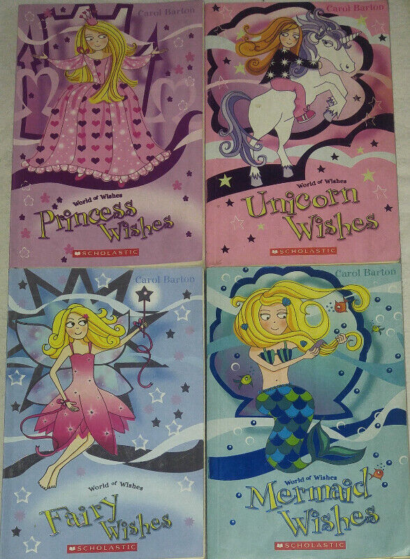 Qty 4 x World of Wishes - Princess, Unicorn, Fairy, Mermaid Book